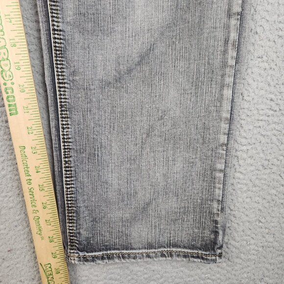 Axel Jeans Mens 36x32 Relaxed Straight Leg Denim Faded Black Baggy Denim Pants - Picture 5 of 11